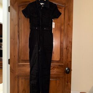 🖤 NWT Good American Black Denim Jumpsuit – Size S 🖤